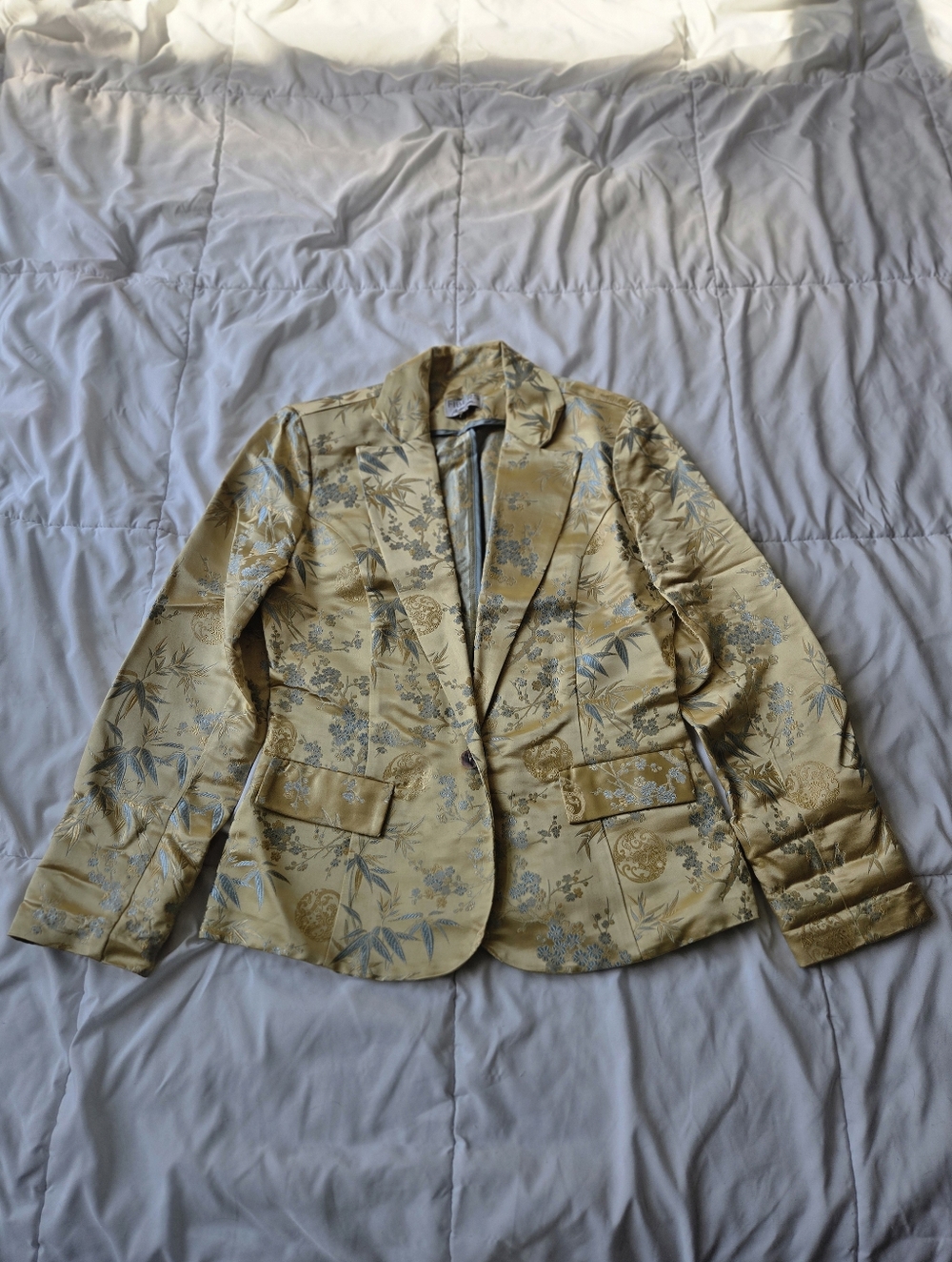 Fibers by Barbara Lesser Yellow Silk Blazer
